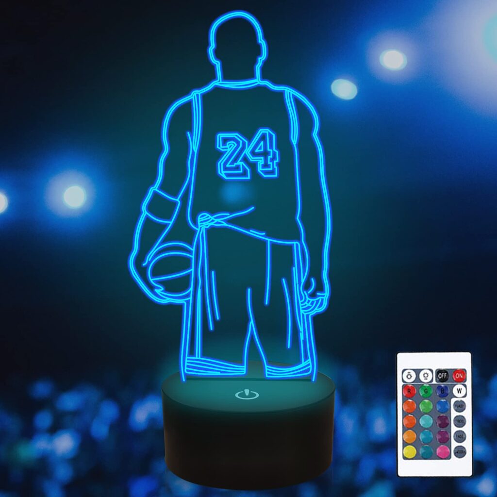lampe 3d joueur de basketball bleu