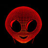 Lampe 3D alien comique