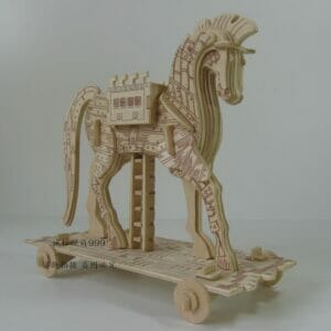 Puzzle 3D Cheval en Bois 56 Pièces Age 8+ 22x10x21cm