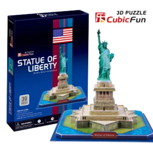 Puzzle 3D Statue de La Liberté en Carton 39 Pièces 23x26x26cm