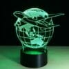 Lampe 3D Avion Voyageant Autour De La Terre