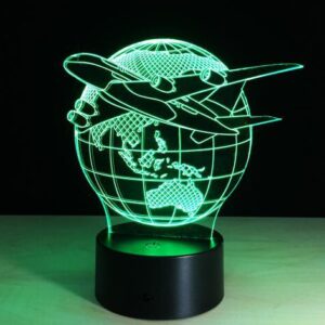Lampe 3D voyageant autour de la Terre