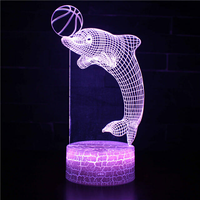 Lampe 3D Dauphin - Dribble Lumineux sur l'Océan