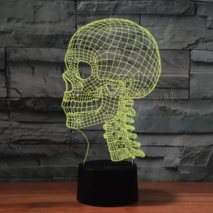 Lampe 3D squelette anatomique de profil