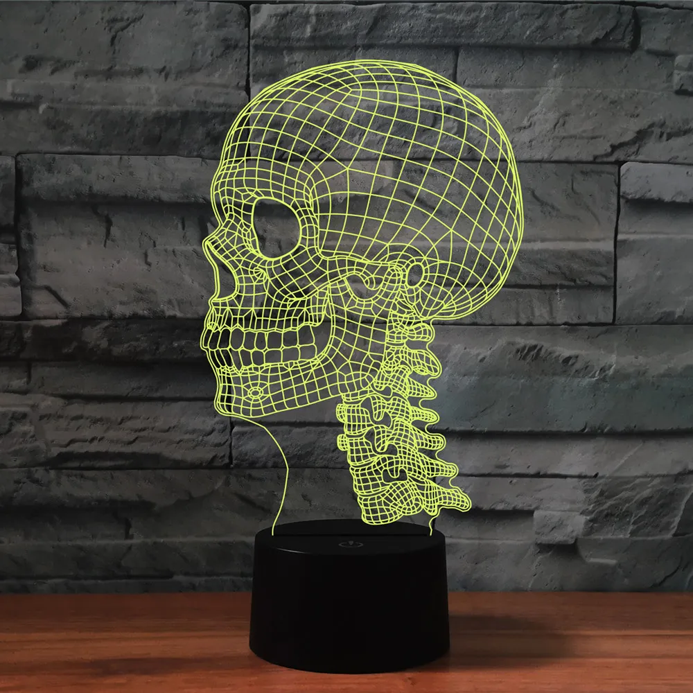 Lampe 3D squelette anatomique de profil
