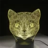 Lampe 3D Chat Tête De Face