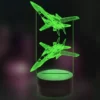 Lampe 3D avion de guerre dans deux angles de vue