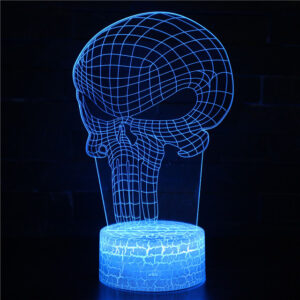 Lampe 3D squelette effrayante