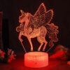 Lampe 3D licorne feerique