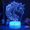 Lampe 3D licorne artistique
