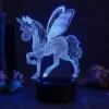 Lampe 3D licorne pour enfant