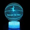Lampe 3D basketball accompagné d'un message de motivation