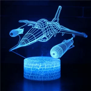 Lampe 3D avion de chasse