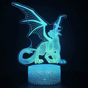 Lampe 3D dragon frontale