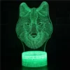 Lampe 3D Loup: Portrait d'une Beauté Sauvage