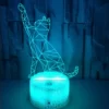 Lampe 3D chat en silhouette géométrique