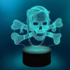 Lampe 3D Squelette de pirate