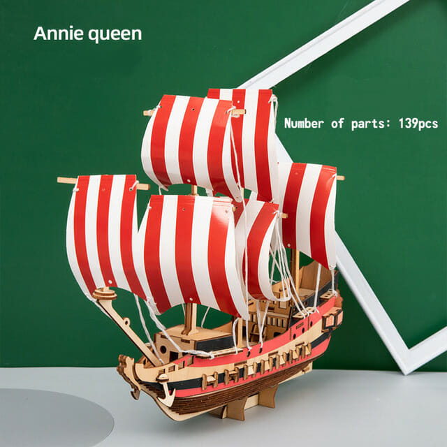 Puzzle 3D Bateau Annie Queen en Bois 139 Pièces Age 12+