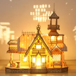 Puzzle 3D Maison avec Lumière LED Age 12+ 23x17x23cm
