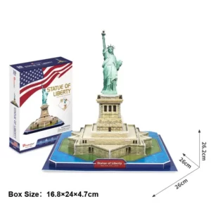 Puzzle 3D Statue de La Liberté en Papier Age 6+ 26x26x26.2cm