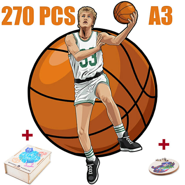 Puzzle 3D Basketball Joueur 33 en Bois 270 Pièces Age 12+ 42x29cm