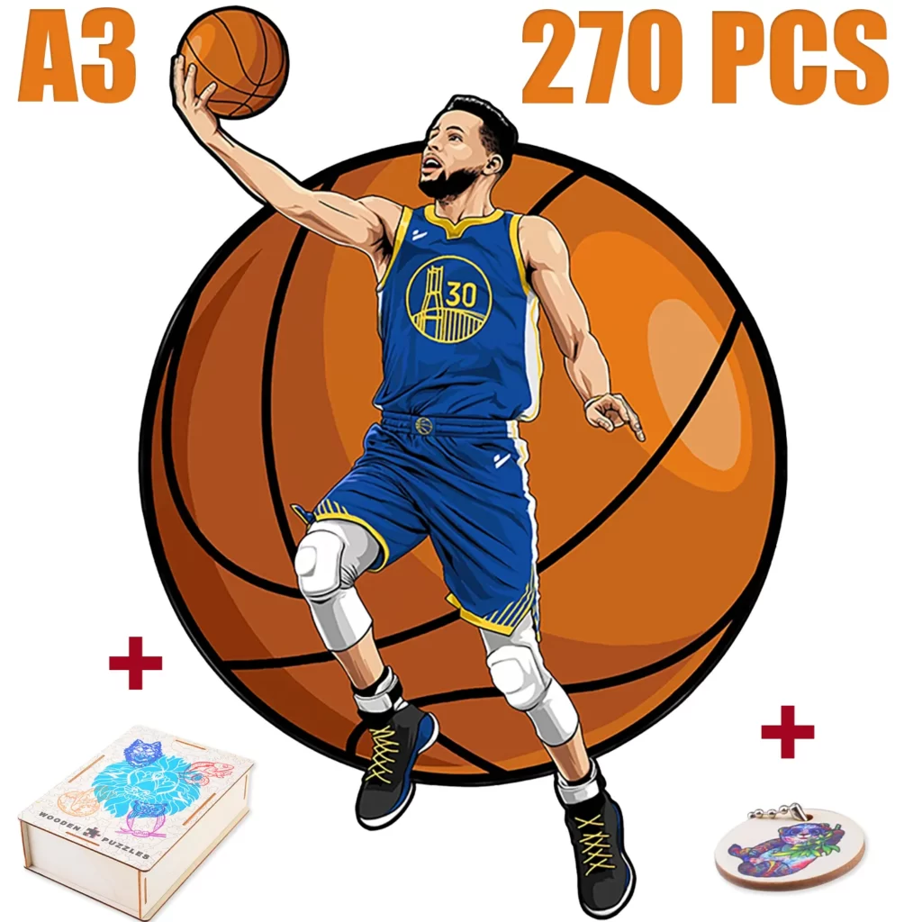 Puzzle 3D Basketball Joueur 30 en Bois 270 Pièces Age 12+ 42x29cm
