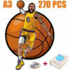 Puzzle 3D Basketball Joueur 6 en Bois 270 Pièces Age 12+ 42x29cm