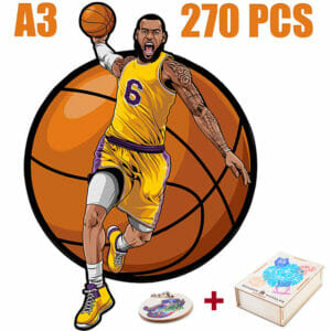 Puzzle 3D Basketball Joueur 6 en Bois 270 Pièces Age 12+ 42x29cm