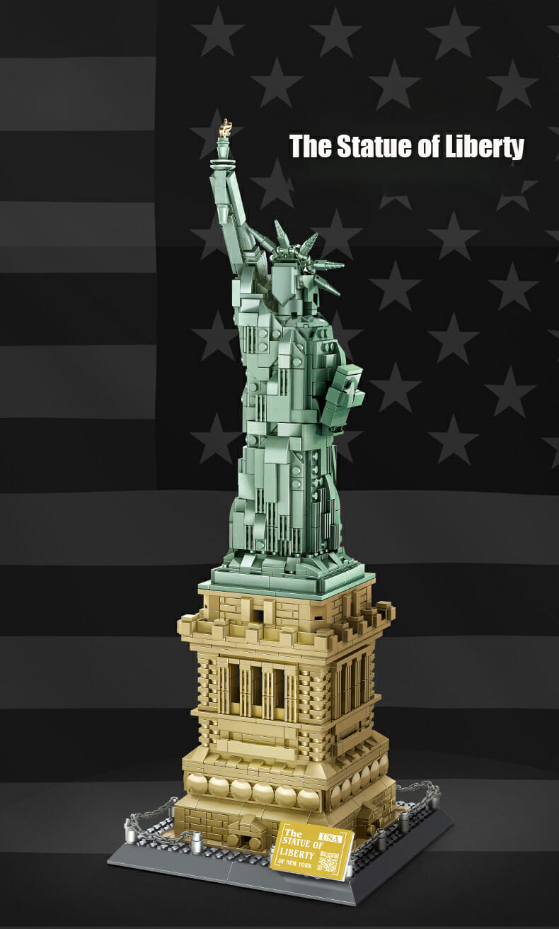 Puzzle 3D Statue de La Liberté en Plastique 1577 Pièces Age 6+ 17.7x17.7x46.4cm