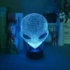 Lampe 3D Alien de face