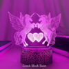 Lampe 3D licornes amoureuse a LED