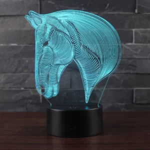 Lampe 3D Cheval: Beauté Intemporelle en Pleine Lumière