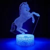 Lampe 3D Cheval a lumiere changeante