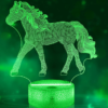 Lampe 3D cheval vue de côté