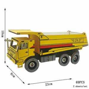 Puzzle 3D Camion Lourd en Bois 69 Pièces Age 8+ 23x8x10cm