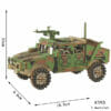 Puzzle 3D Voiture Hummer de Guerre en Boi87 Pièces Age 8+ 20x10x11cm