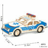 Puzzle 3D Voiture de Police en Bois 48 Pièces Age 8+ 22x8x9cm