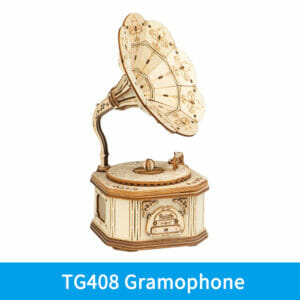 Puzzle 3D Gramophone en Bois 122 Pièces Age 14+112x102x185mm