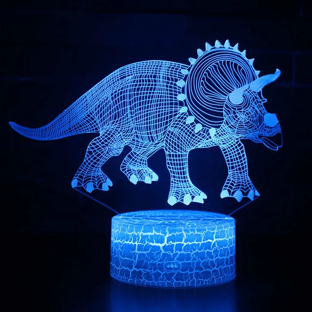 Lampe 3D Dinosaure - Tricératops