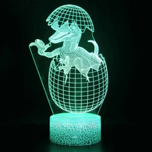Lampe 3D Dinosaure - Bébé sortant de son Oeuf