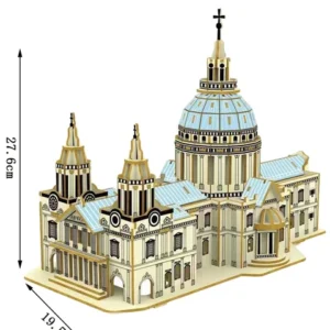 Puzzle 3D Bois - Cathédrale St Paul Age 12+ 237pcs 38x19.5x27.6cm