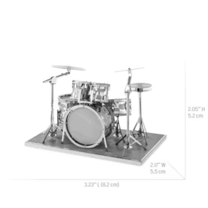 Puzzle 3D Métal Instrument Musique Batterie Age 14+ 8.2x5.5x5.2cm