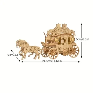 Puzzle 3D Bois - Carrosse lumineux Age 14+ 9x16x29.5cm