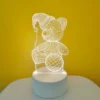Lampe 3D Ourson bonnet de nuit