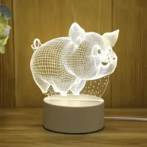 Lampe 3D Cochon Mignon