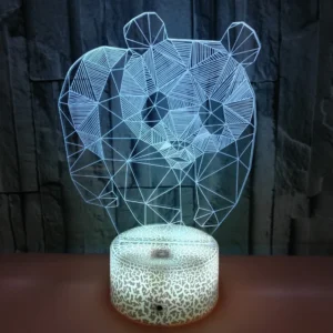 Lampe 3D Panda style géométrique