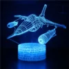 Lampe 3D Avion de Chasse avec Missiles