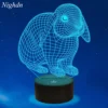 Lampe 3D Lapin Longues Oreilles