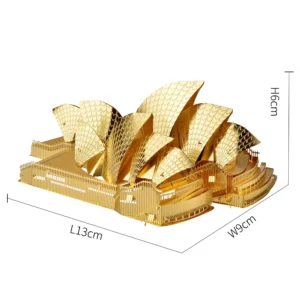 Puzzle 3D Métal - Opéra de Sydney Doré Age 14+ 6x13x9cm