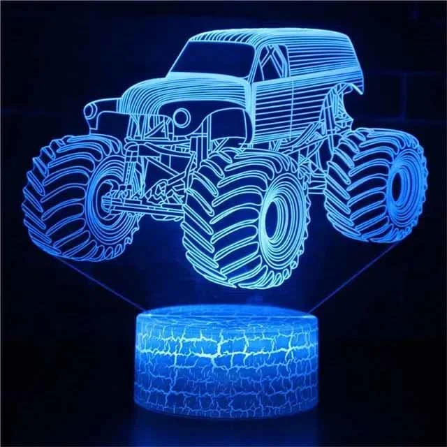 Lampe 3D Monster Truck
